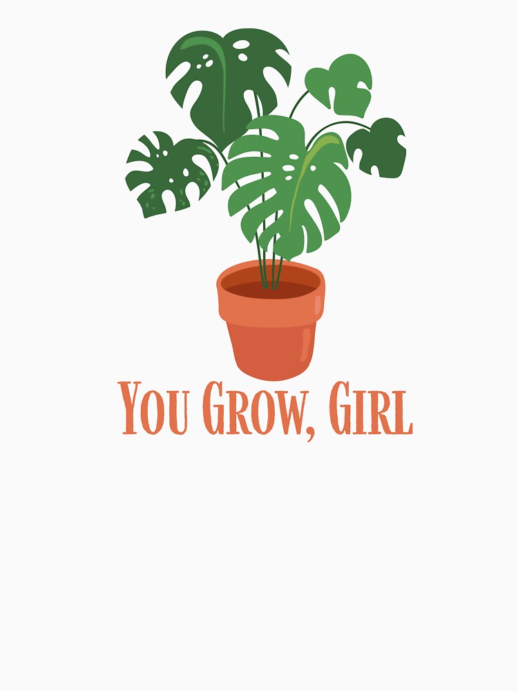 You Grow Girl | Plant Mom | Orange | Monstera | House Plants | Plants | Plant Lady | Plant Lover | Gardener | Gardening | Plant on a Stool by ShoniwDesigns