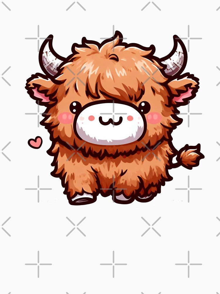 Cow Sticker Scottish by SaraDatCool