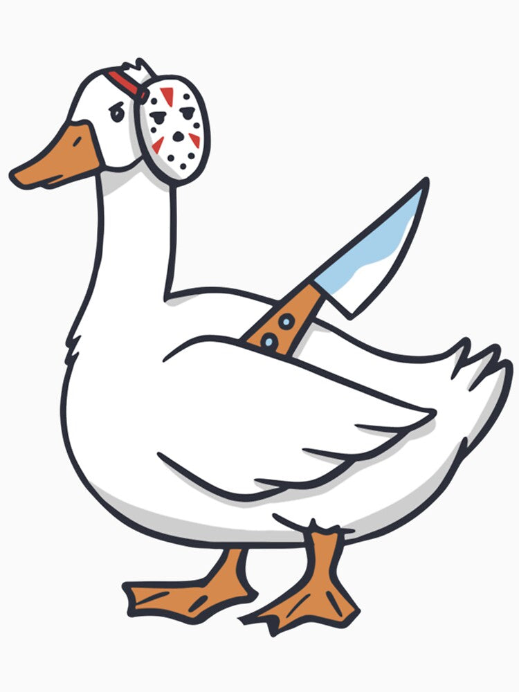 Goose With Knife Cute Animals With Knife Cartoon by TarzanGrinch