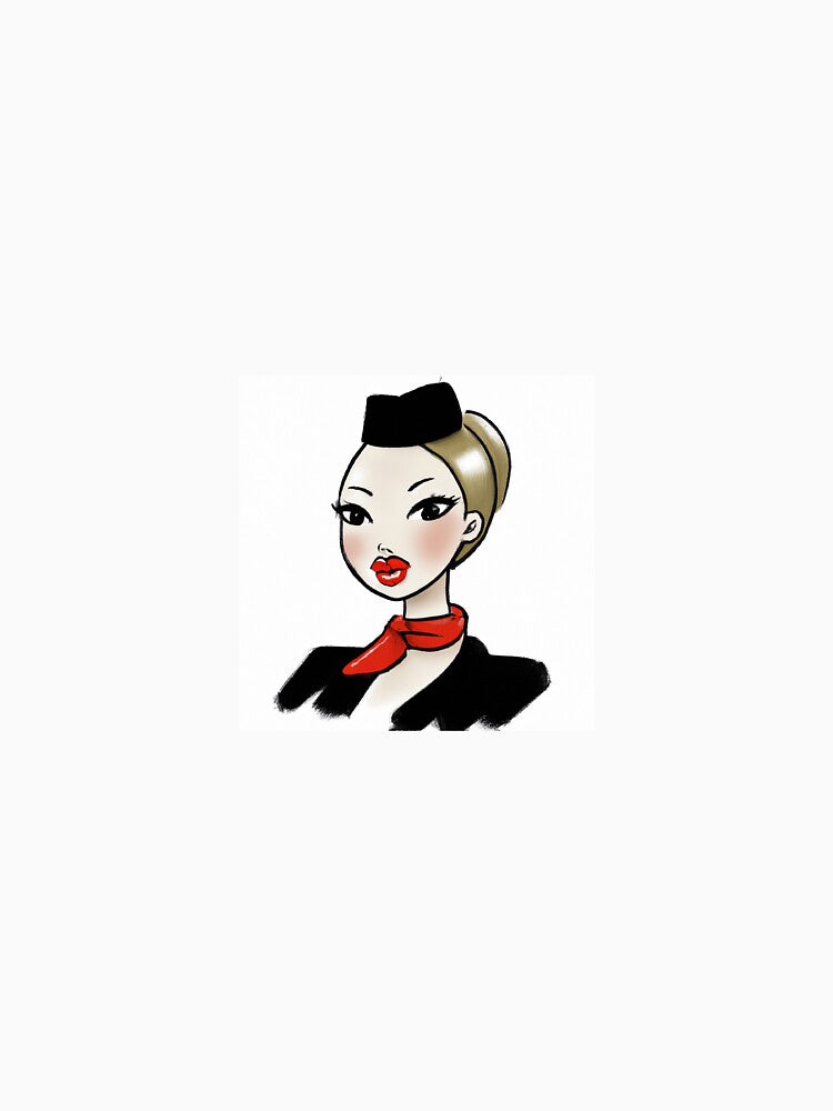 Beautiful flight attendant by AngryMonkeyy