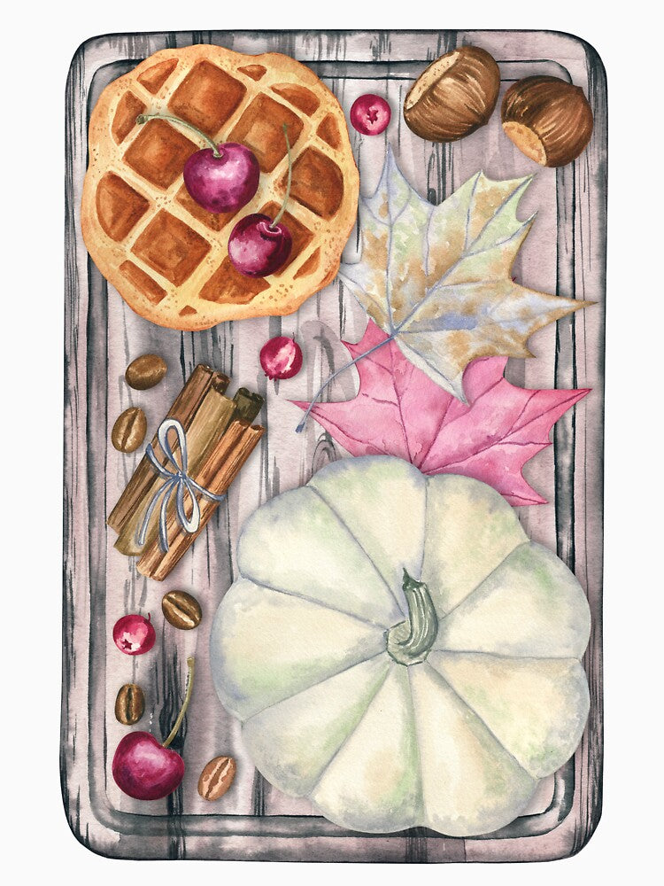 Autumn Picnic with Pumpkin and Waffle by Flowersforbear