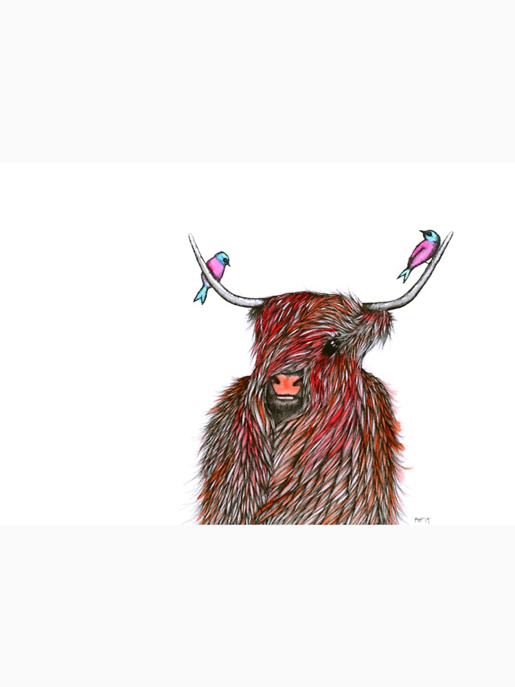 BU - Highland cow with birds by RHFstudio