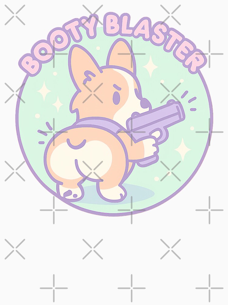 Cute Kawaii Corgi Butt, Corgi With A Gun CorgiButt, Corgi Butt by graphic-genie