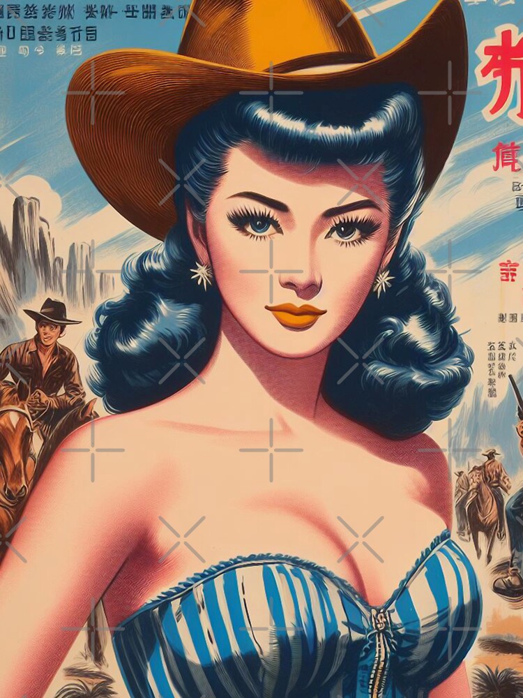 Retro Japanese Cowgirl by PulpVintage