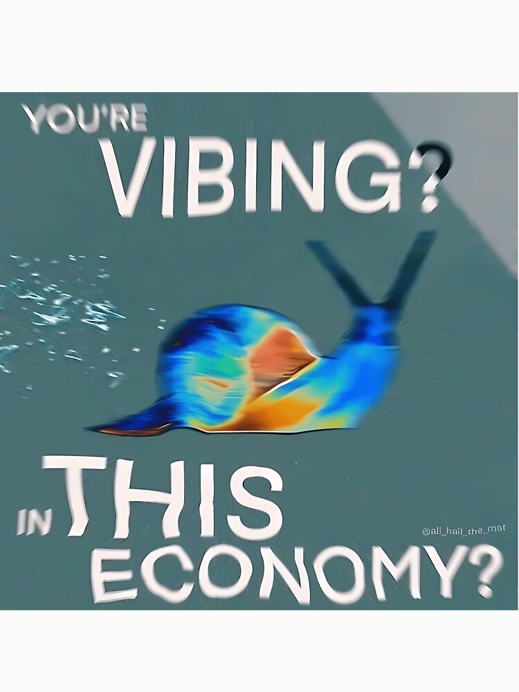 Youre Vibing In This Economy Funny Vaporwave Snail by xuxqhpbmr34