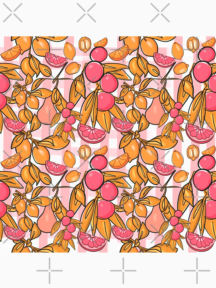 Citrus and Gingham Pink by willowsbunnies