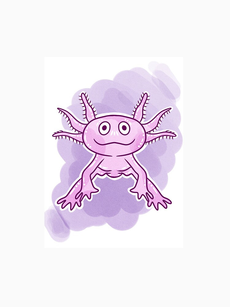 Pink Axolotl by Lozberry-art