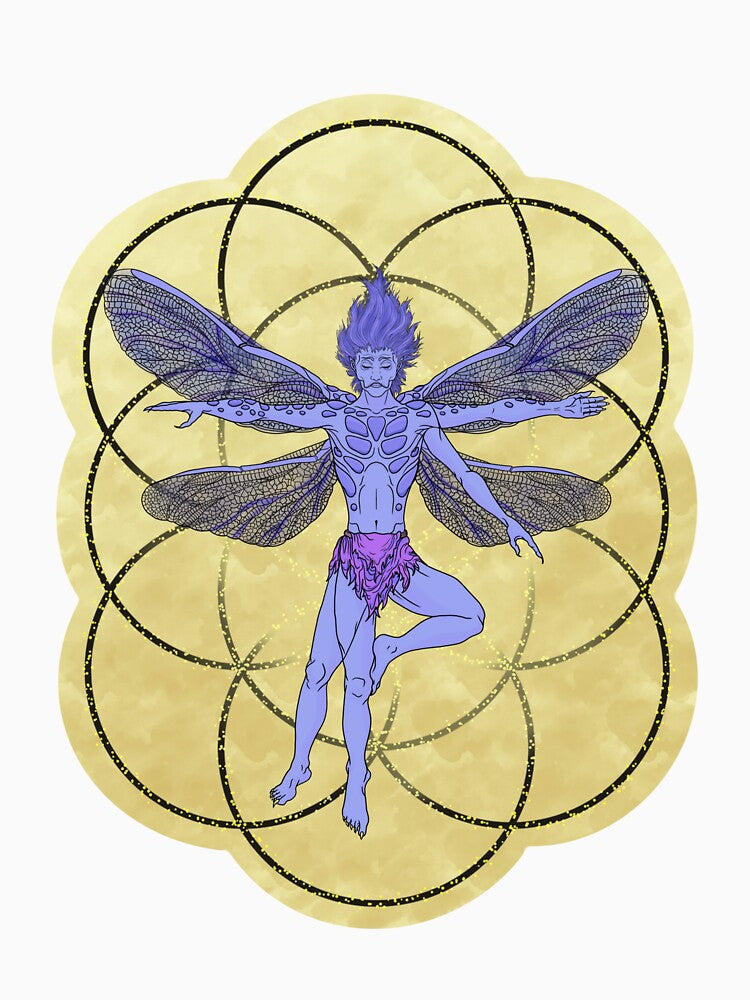 Vitruvian Sprite - Deep Dream by joshwarrenart