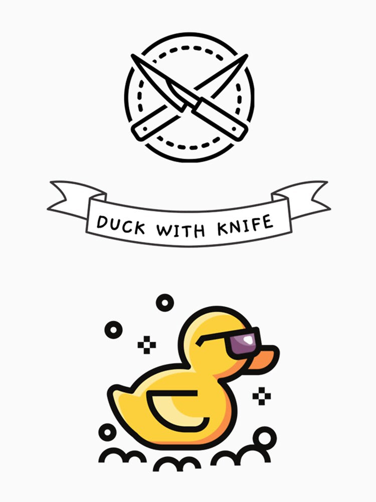 Duck With Knife - Stop Ducking Around Cute Duck by TarzanGrinch