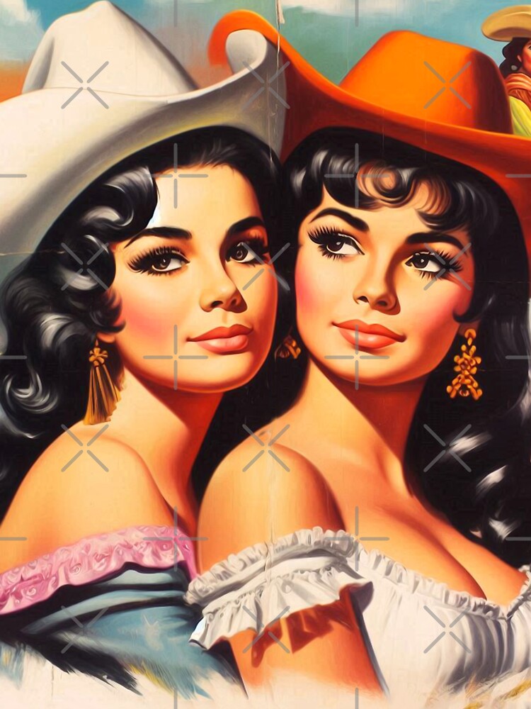 Vintage Cute Cowgirls by PulpVintage