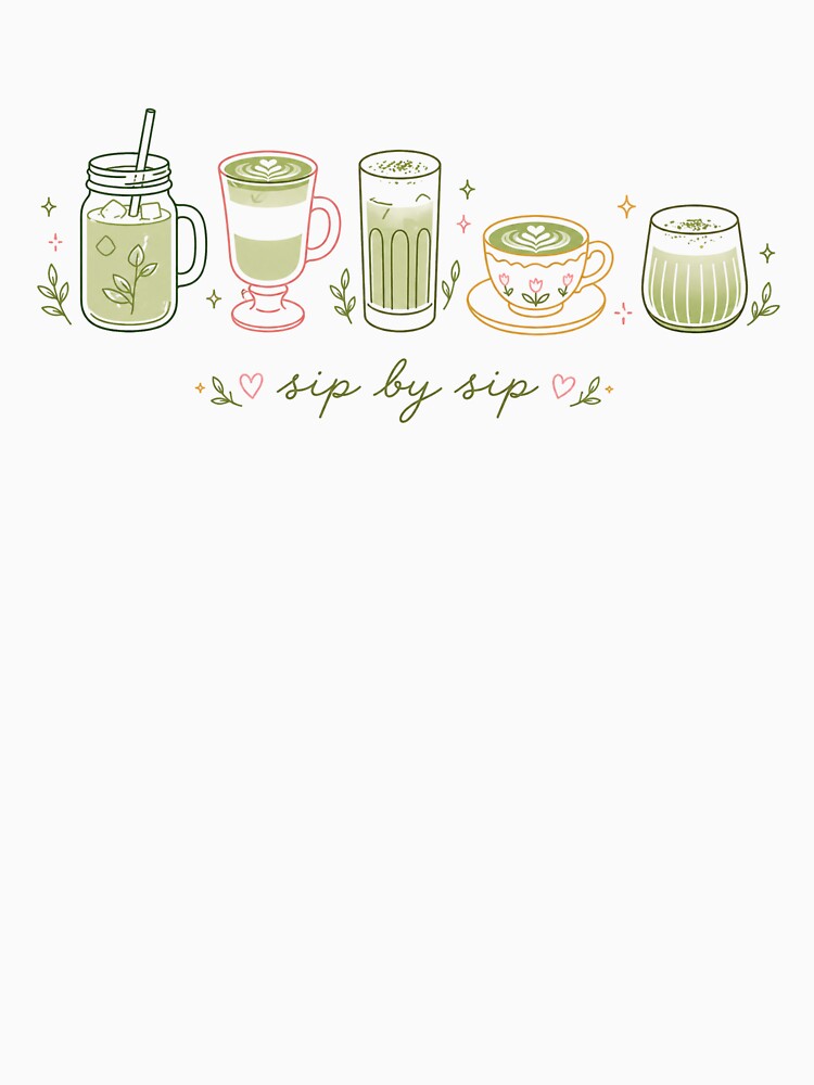 Sip by Sip – Matcha Lover Aesthetic Drink Art by BrewmarkStudio