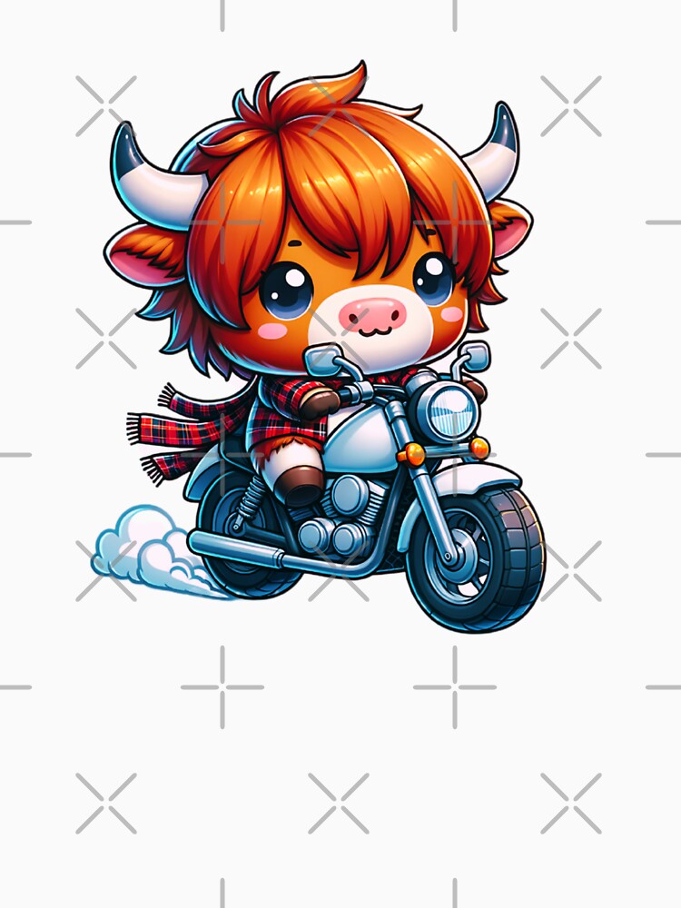 Scottish Highland Cow Riding A Motorcycle by TheAnimalZ00