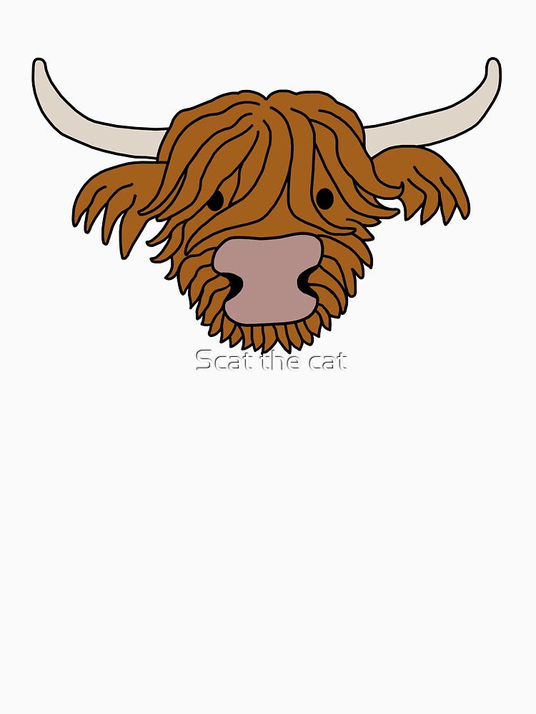 Cute Highland Cow Cartoon by Scat the cat