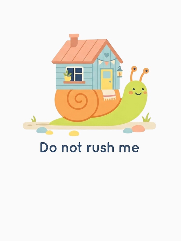 Cute Snail Do Not Rush Me by Quiet Mode Studio