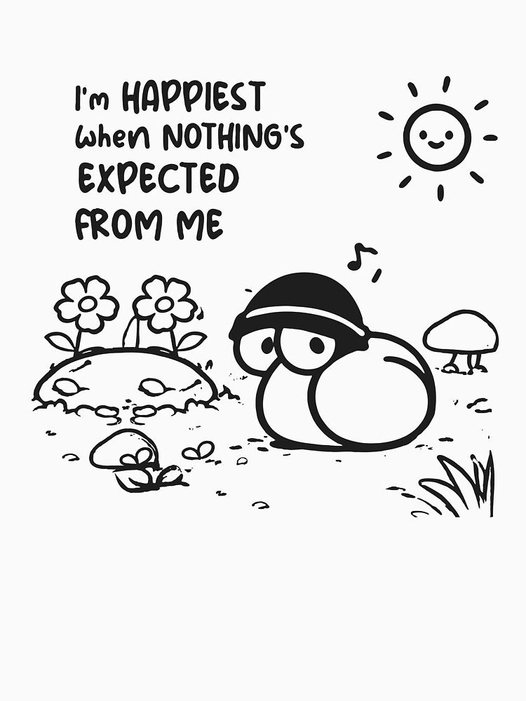 No Expectations, No Pressure - Cute Introvert Snail by snewen