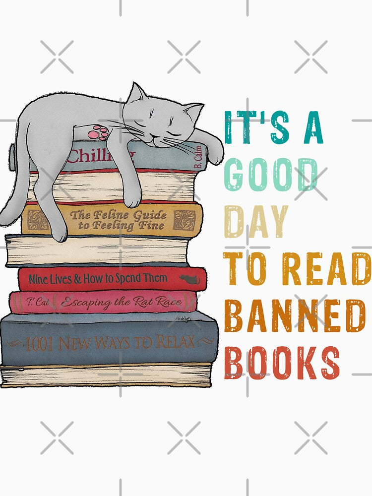 It's A Good Day To Read Banned Books, Book Lovers Vintage Banned Books Gift, Cute Vintage Bookworm Library Worker Gifts by Rachiirt