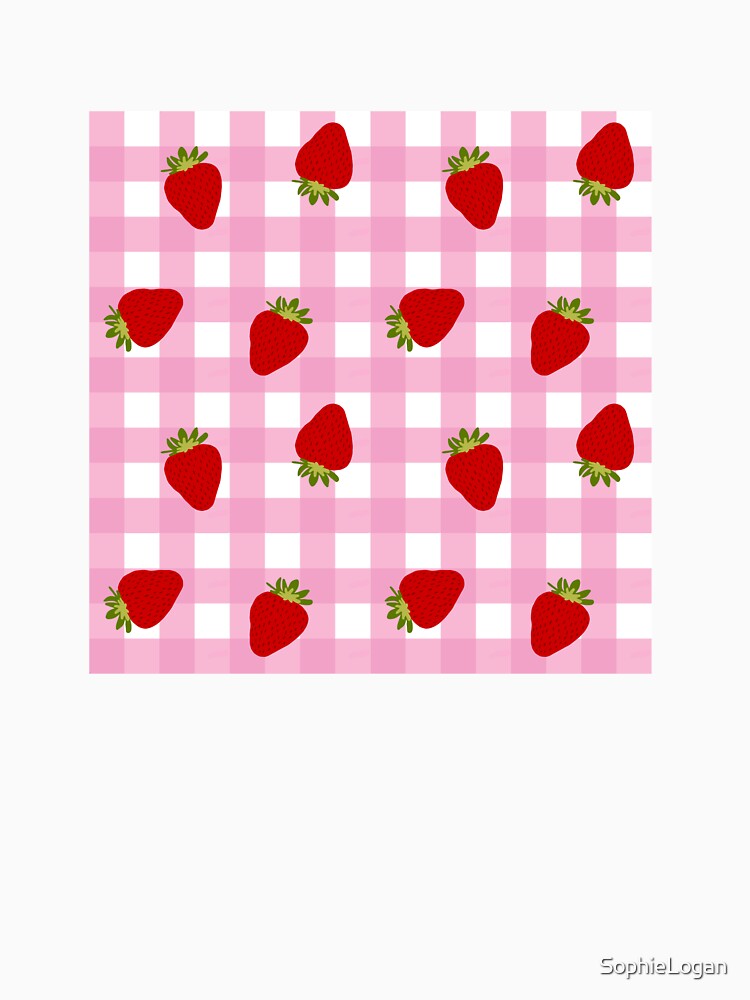 Strawberry gingham seamless by SophieLogan