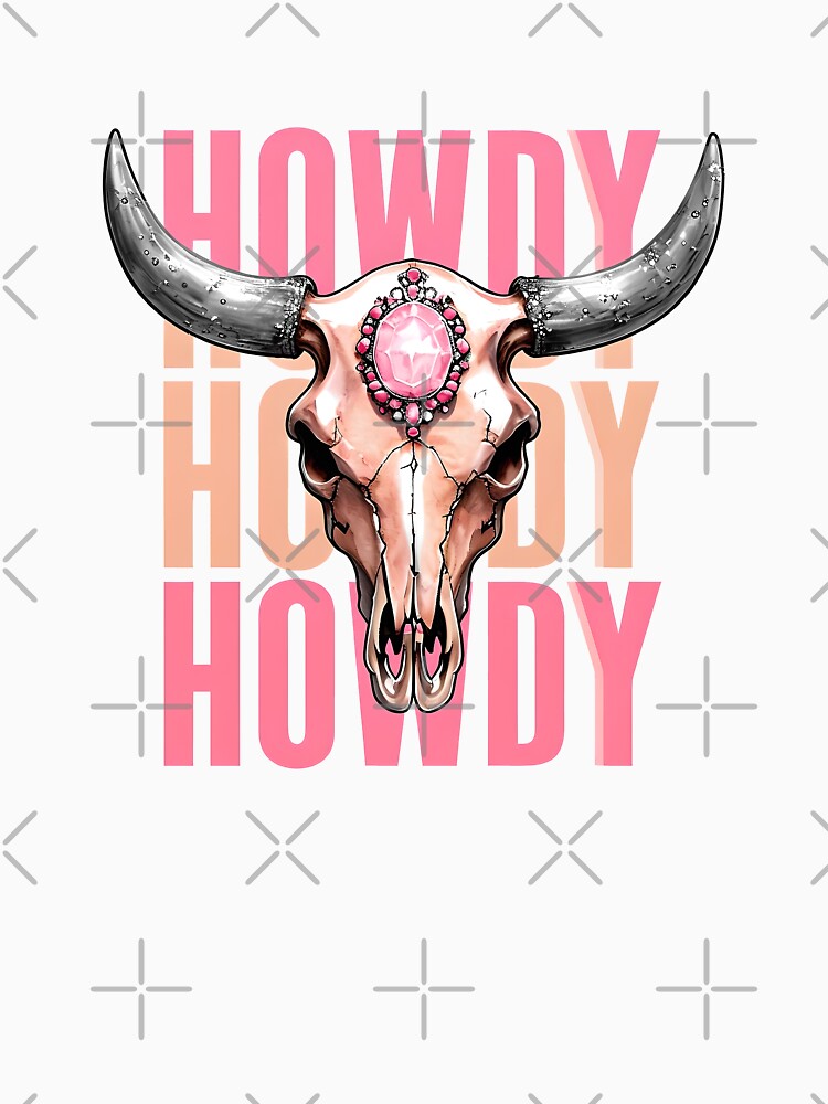 Howdy - Cow skull - pink cowgirl by EliteShadow