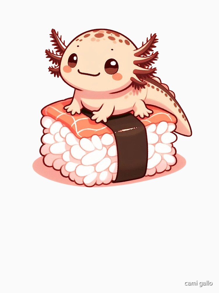 CUTE AXALOTL SUSHI by cami gallo