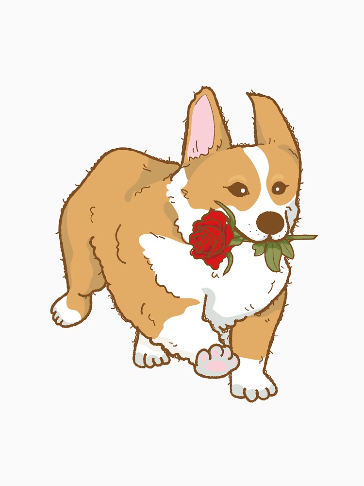 Adorable Corgi on Valentine's Day by SwiftTees