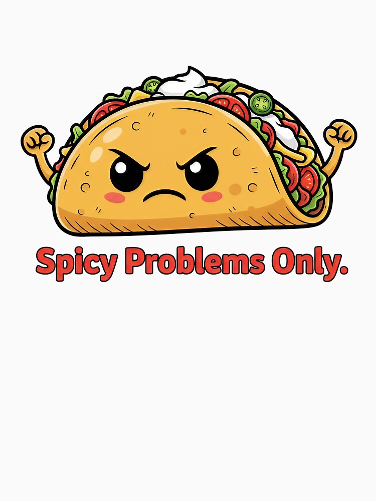 Spicy Problems Only Taco Illustration by SolviaStudio