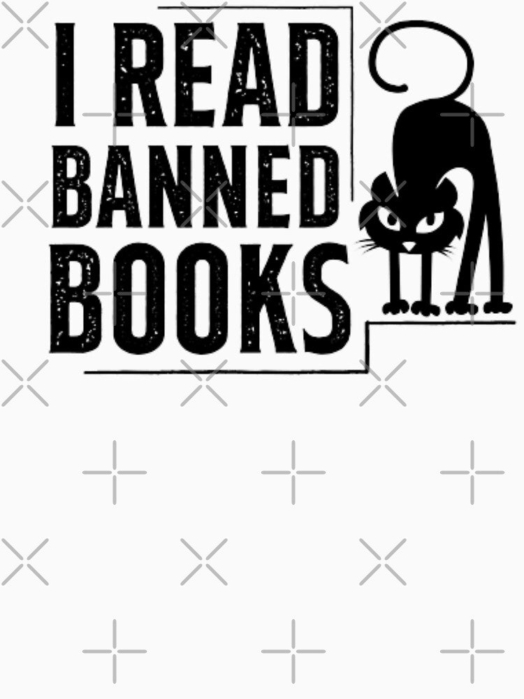 Cat I Read Banned Books Funny Bookworms Reading Book by AYACHI90