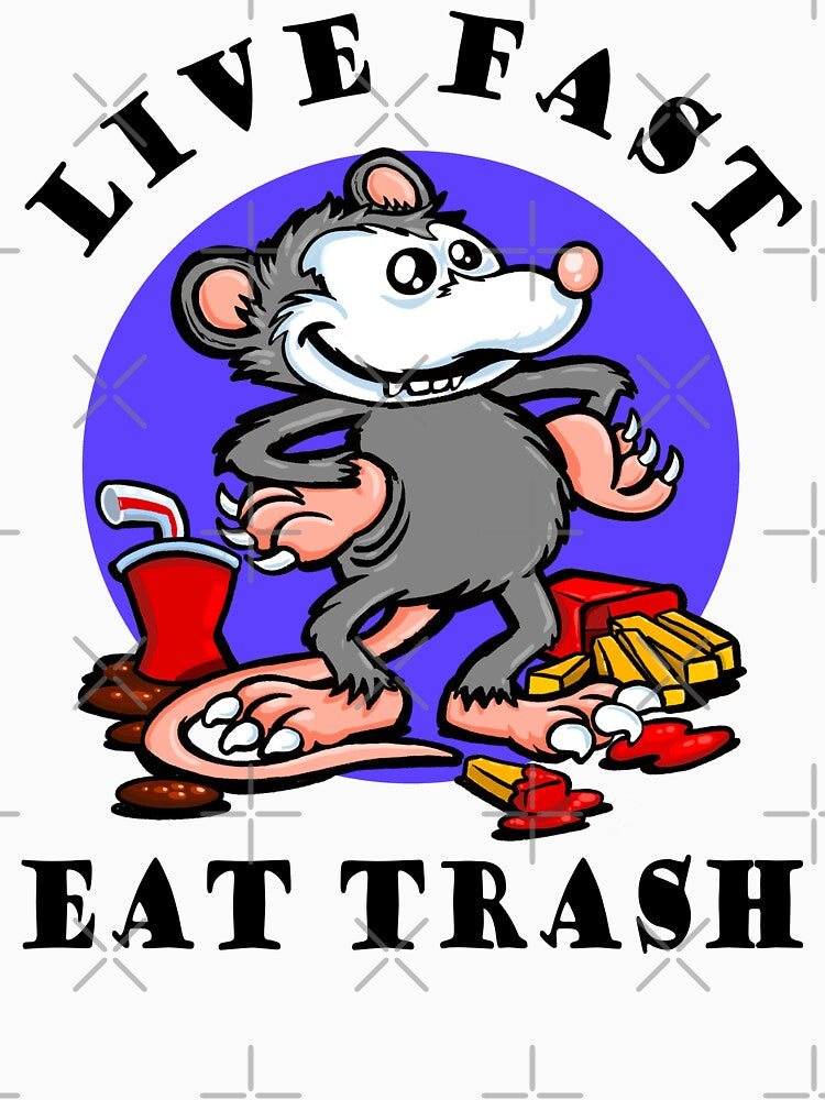 Live fast, eat trash Classic Opossum by pablomendoza