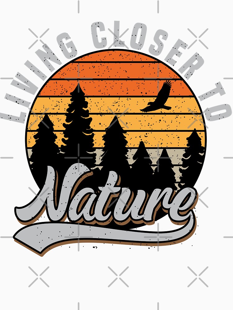 Living Closer To Nature Vintage Typography by OnlyPrint20