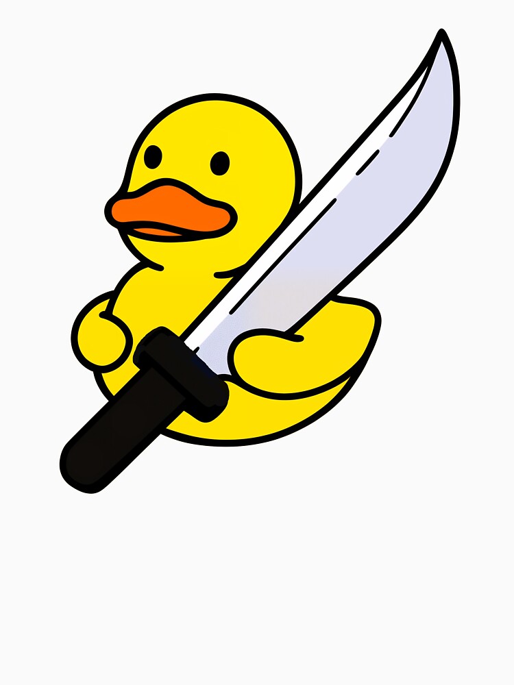 Rubber duck holding a KNIFE by babu-babu-