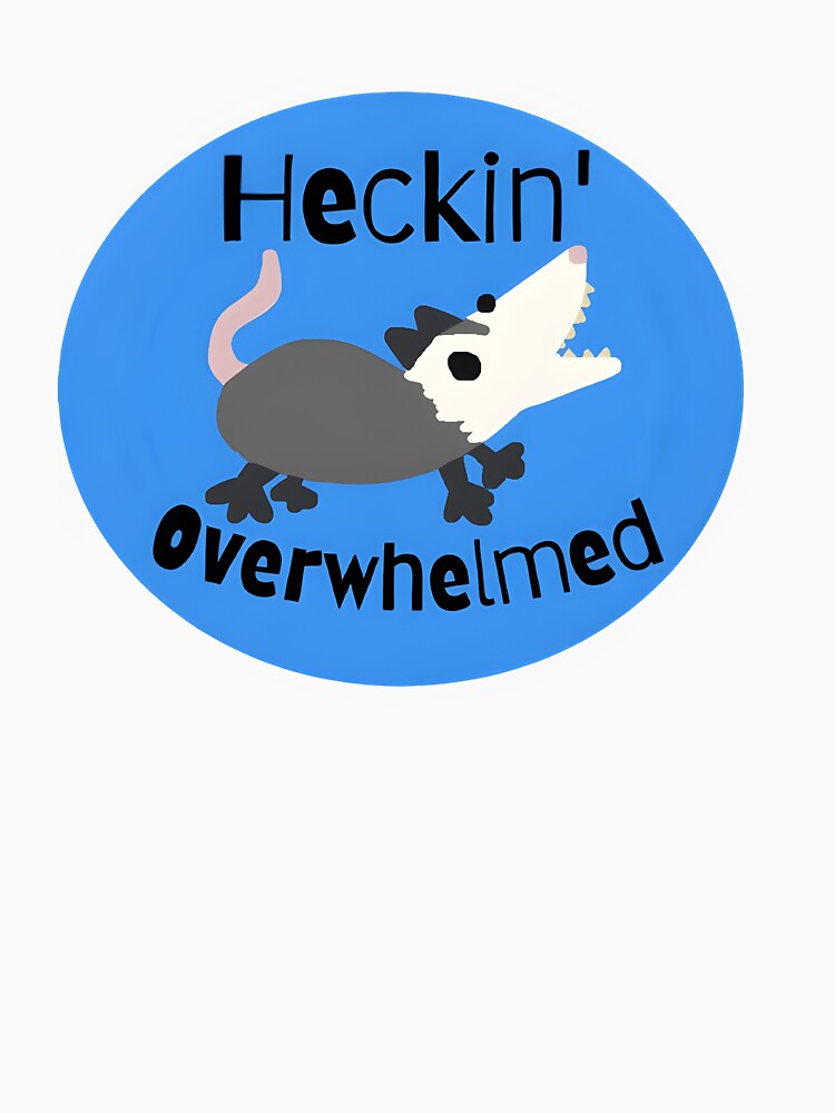Opossum Heckin' Overwhelmed Blue by doodledont