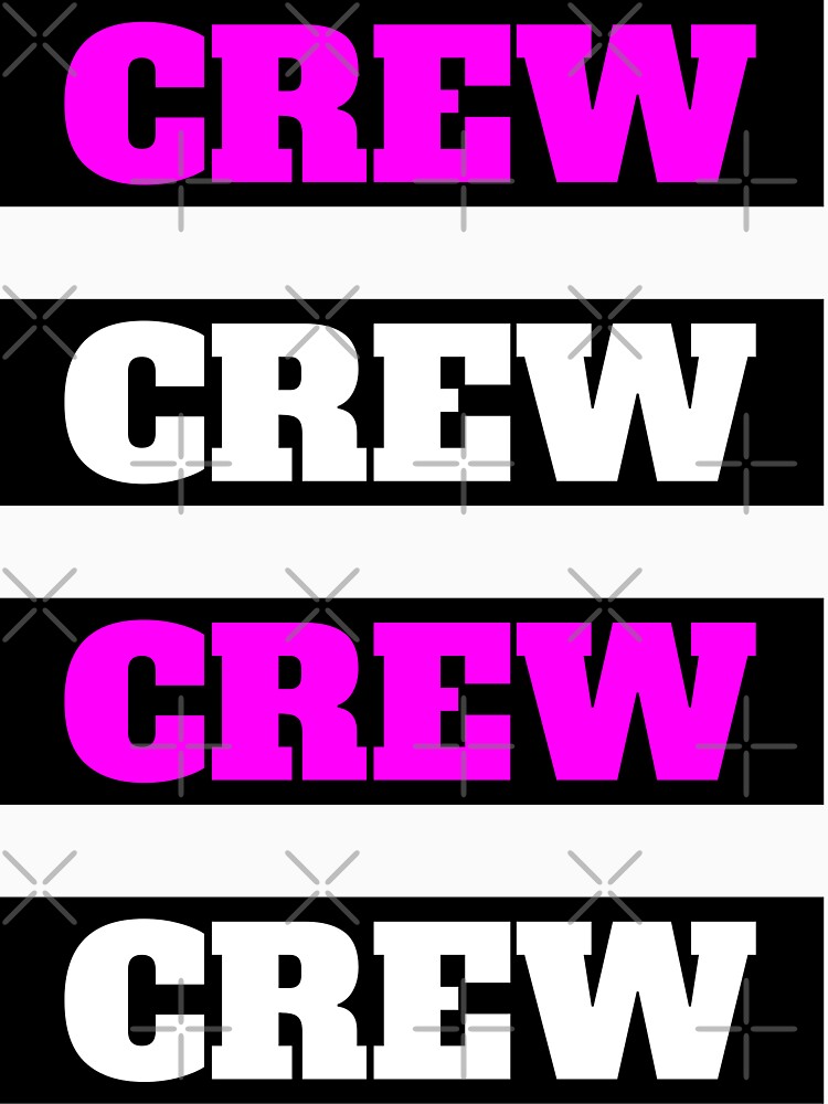 Crew Crew pink white black for T Shirt and more  Flight Crew Pilot First Officer Skygirl Flight Attendant Stewardess by AviationArtists