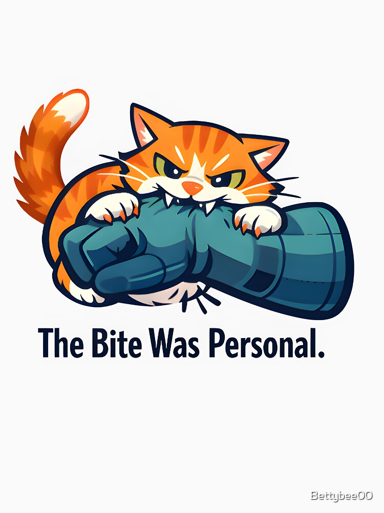 The Bite Was Personal – Funny Cat Veterinary Inside Joke by Bettybee00