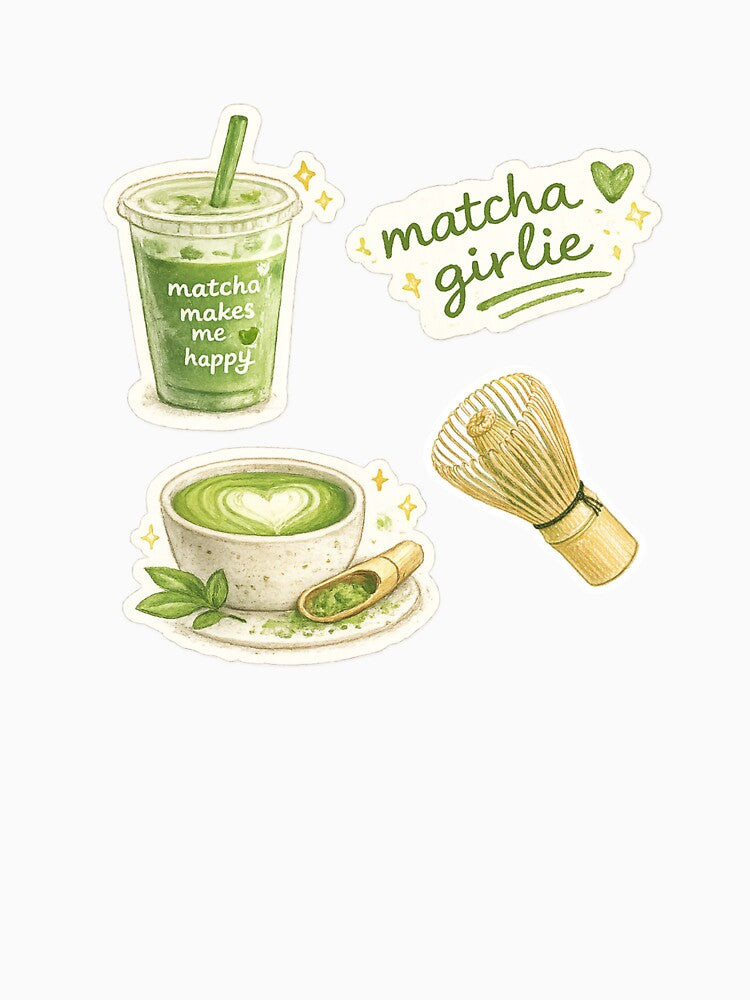 Matcha Girlie Aesthetic Sticker Pack by zvizdetss