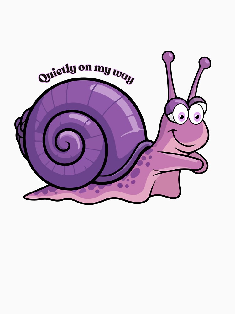 Silent Drift Snail Illustration | Minimal Purple Aesthetic Sticker by Pandey14