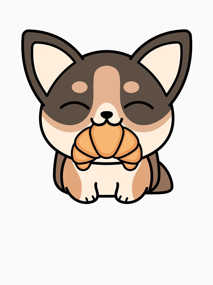 Croissant Corgi by SideQuestDoodles