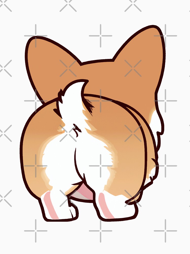 Cute Fluffy Corgi Butt by OtillieArt