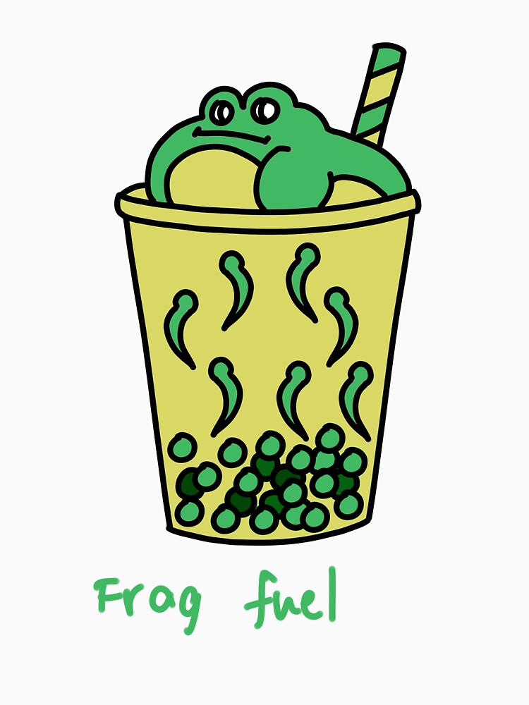 Frog Fuel Kawaii Matcha Bubble Tea by J-Mindful