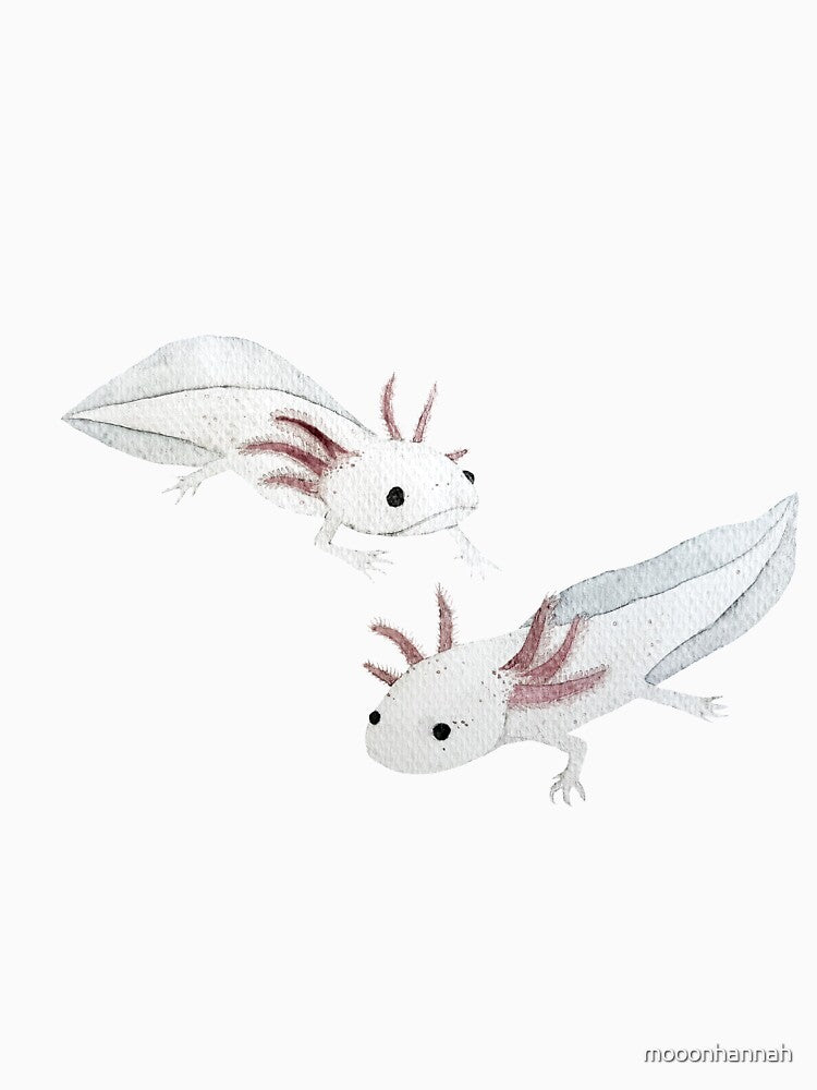 Two Little Axolotls by mooonhannah