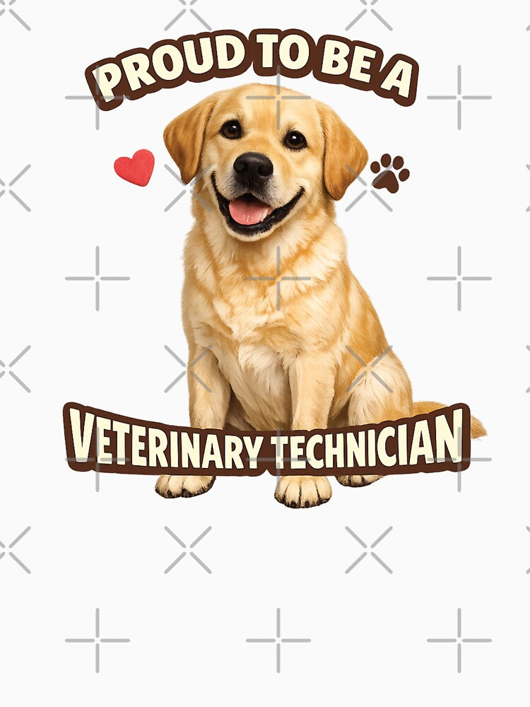 Proud to Be a Veterinary Technician Labrador Dog Vet Tech Pride Design by 486DesignCo