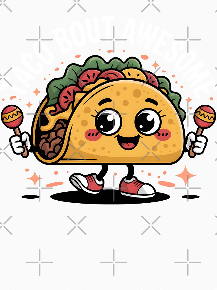 Cute Kawaii Taco with Maracas Design by Velvetwhim