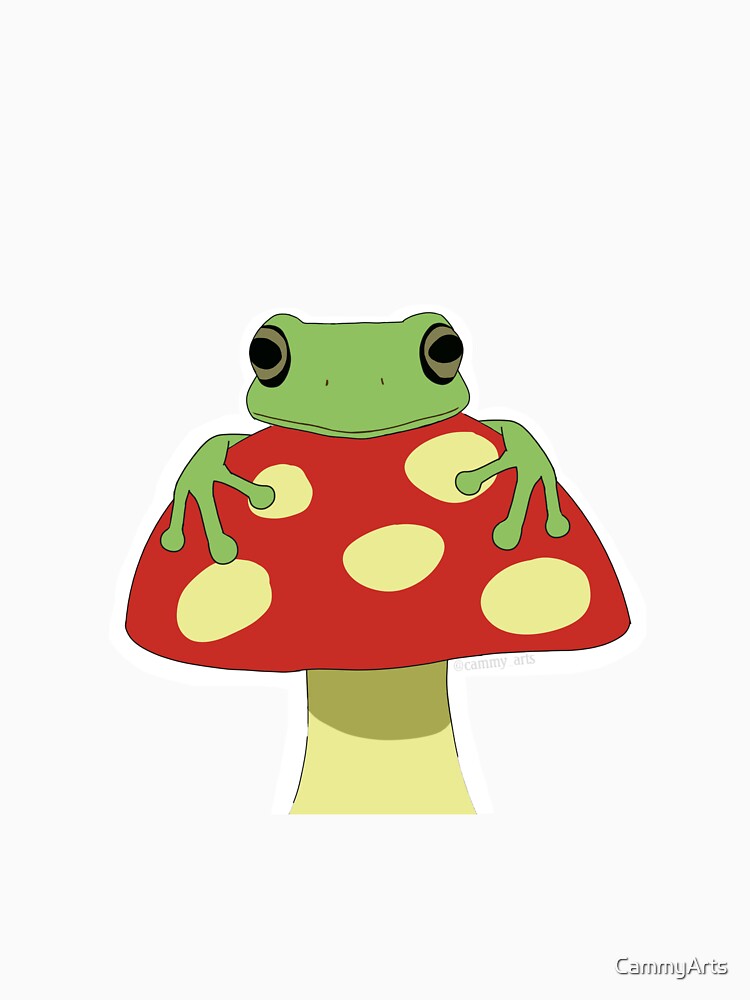 Frog on Mushroom by CammyArts