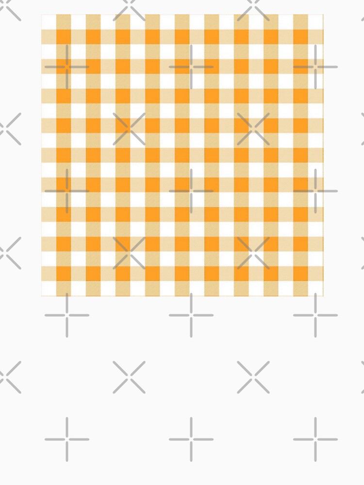 Zinnia Orange Gingham Print Pattern by Flip & Flop