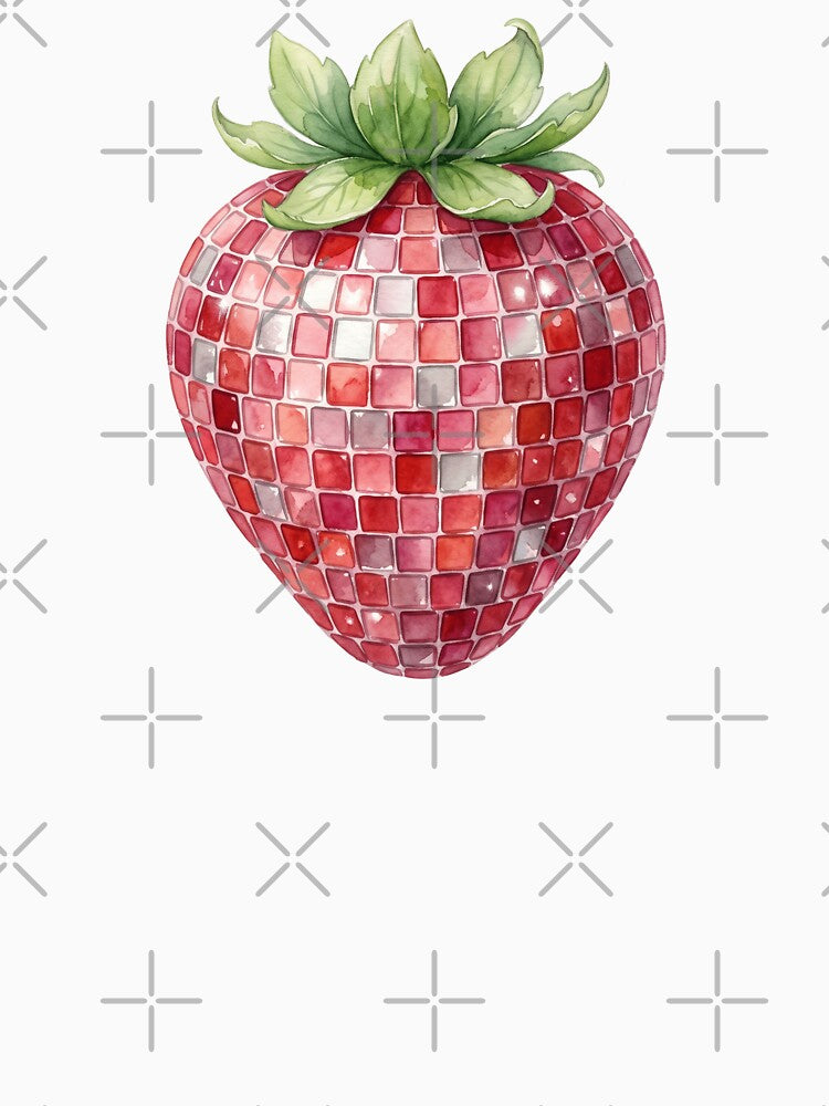Disco Berry!! (Strawberry Mirrorball / Disco) by shellle in the ocean