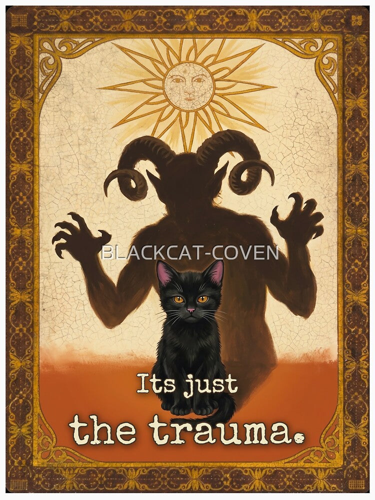 Shadow Self Kitten Tarot Sun Cat Whimsigoth Dark Feminine by BLACKCAT-COVEN