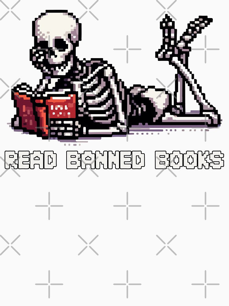 Read Banned Books Skeleton by TomFrontierArt
