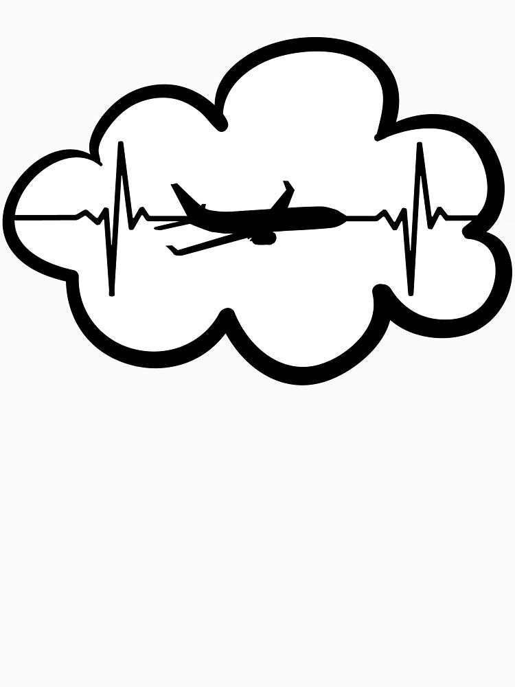 Plane Heartbeat by OneFunnyDesign