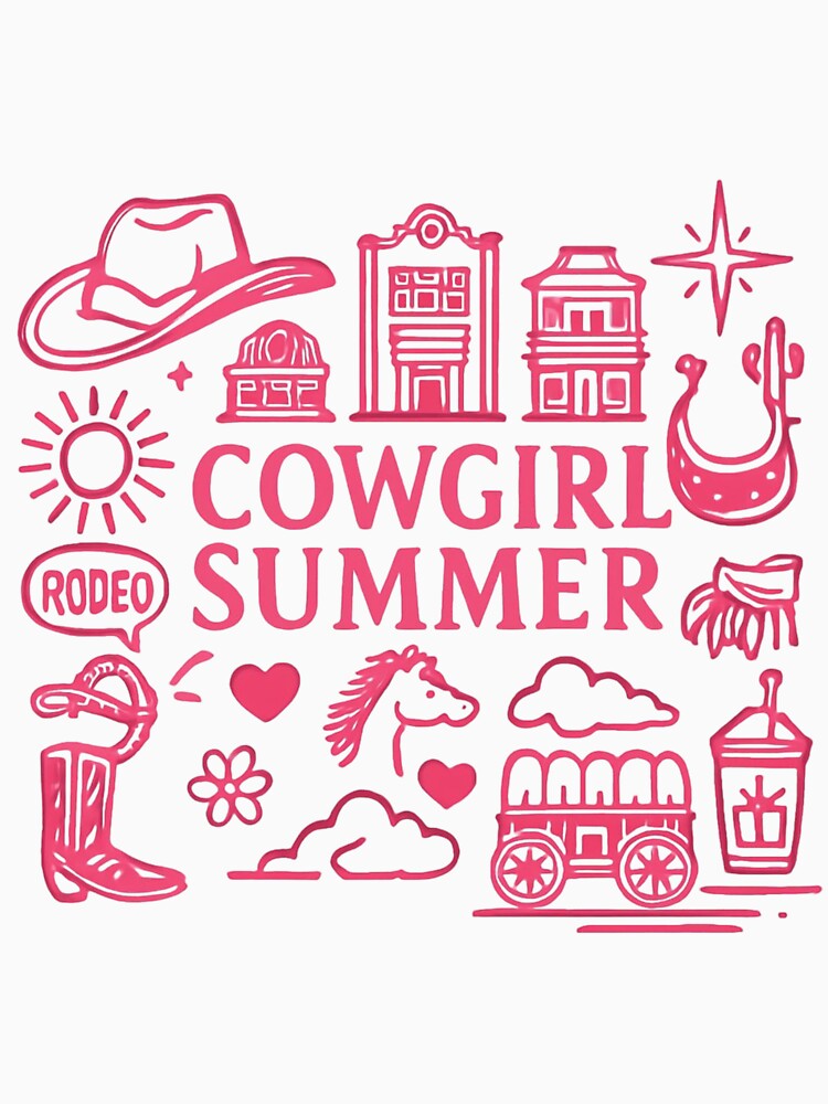 Cowgirl Summer Aesthetic | Western Rodeo Country Girl Design by Sticker Mania Studio