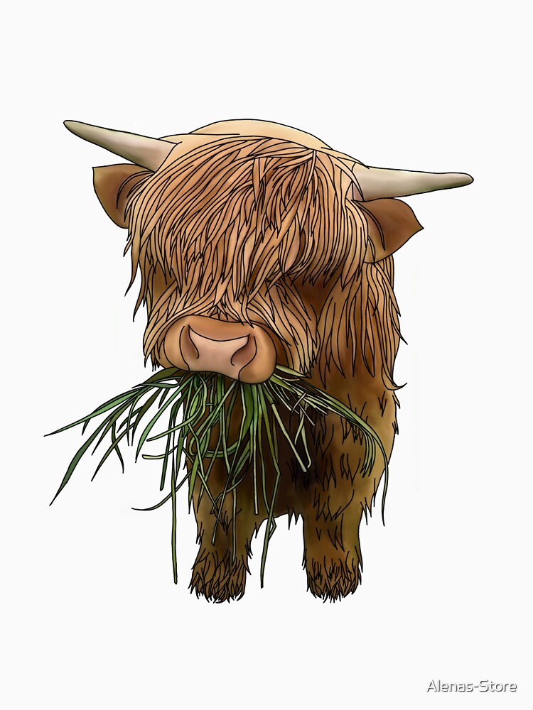 Baby highland cow by Alenas-Store