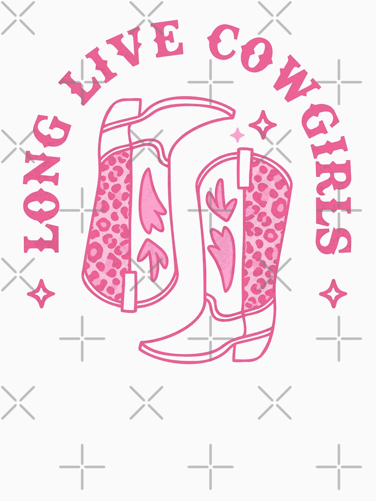 Long Live Cowgirls Leopard Print Western Boots Vintage Design by artCreativeColony