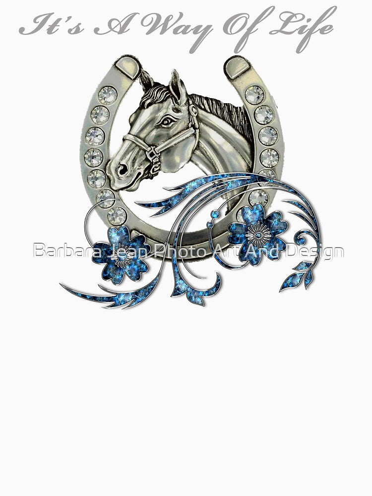 COUNTRY STYLE, HORSESHOE DESIGN THAT LOOKS GREAT ON STICKERS AND MAGNETS AS WELL by Barbara Jean Photo Art And Design